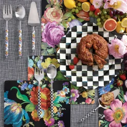 MacKenzie-Childs Courtly Check Supper Club Pie Server| Fall Entertaining|Serveware