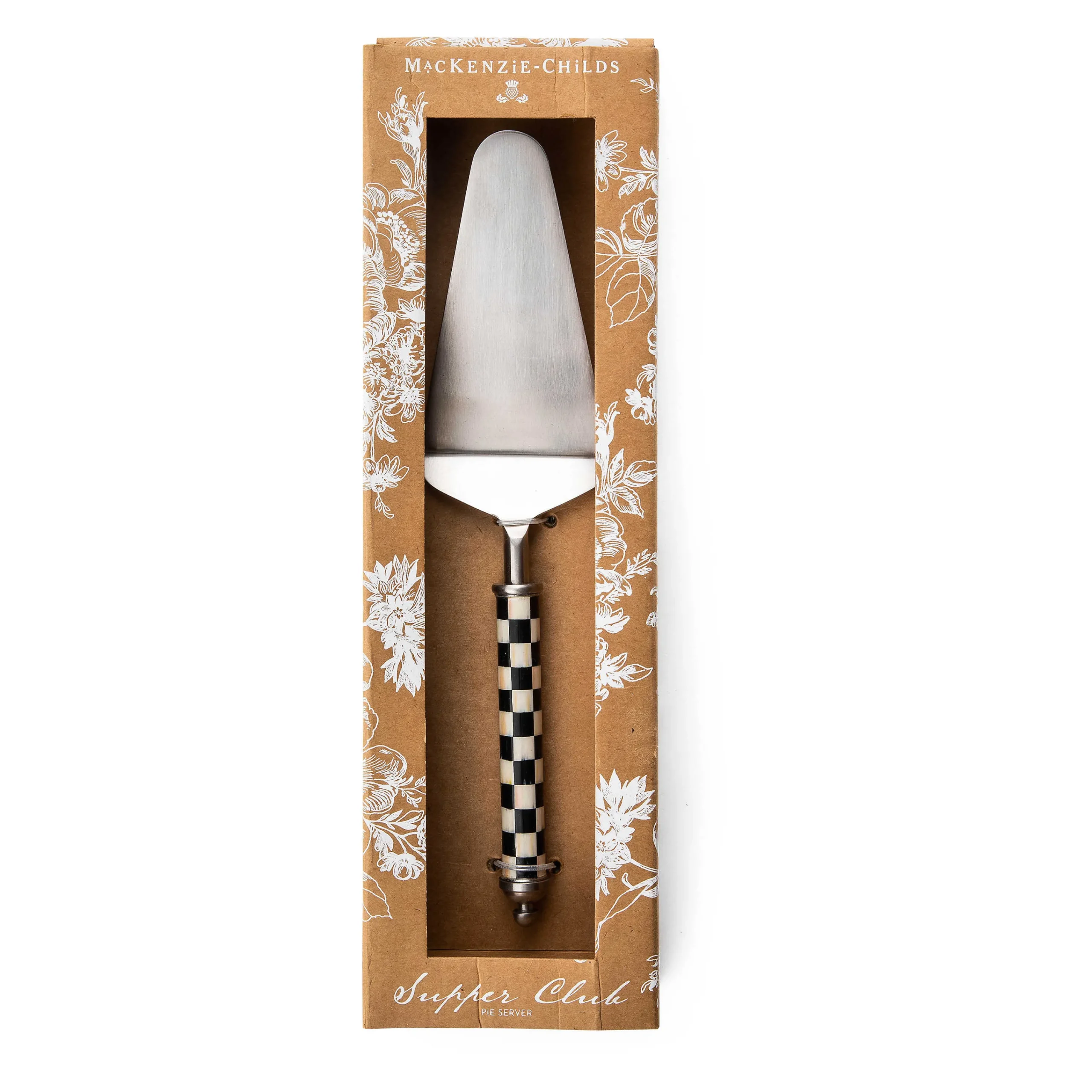 MacKenzie-Childs Courtly Check Supper Club Pie Server| Fall Entertaining|Serveware