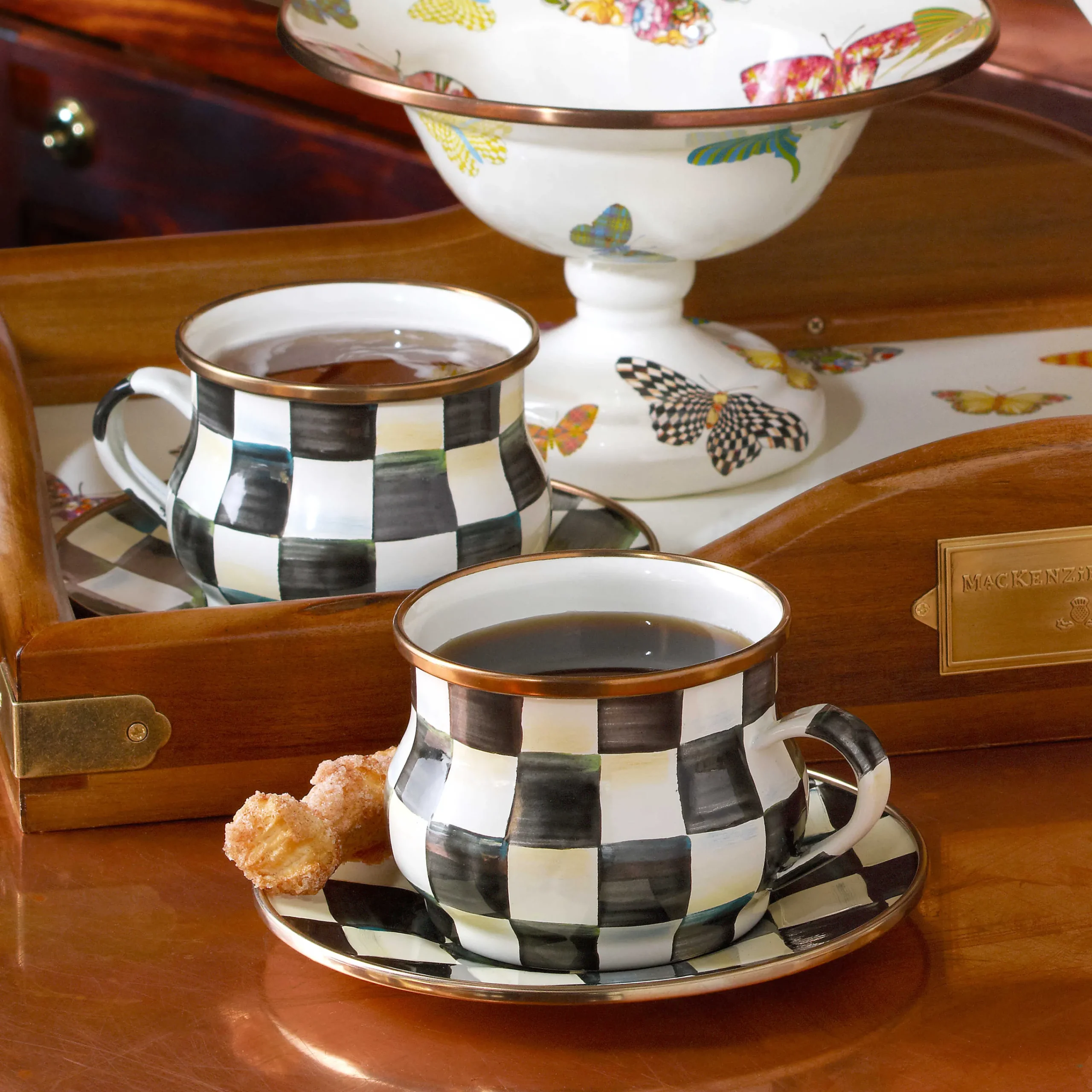 MacKenzie-Childs Courtly Check Teacup| Dinnerware & Flatware