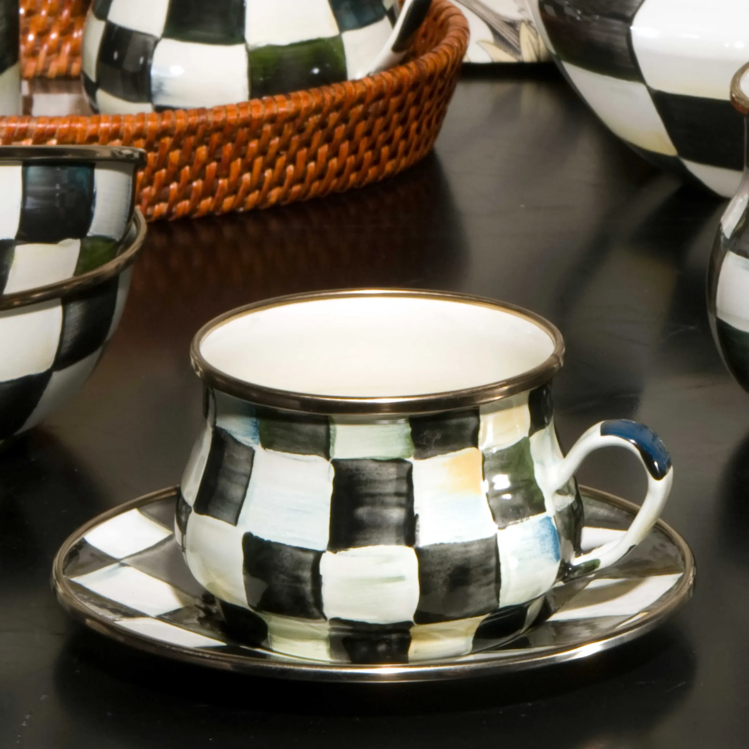 MacKenzie-Childs Courtly Check Teacup| Dinnerware & Flatware