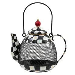MacKenzie-Childs Courtly Check Teapot Bird Feeder| Spring|Outdoor