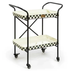 MacKenzie-Childs Courtly Check 2-Tier Kitchen Cart| Dining Room & Kitchen|Kitchen Storage & Organization