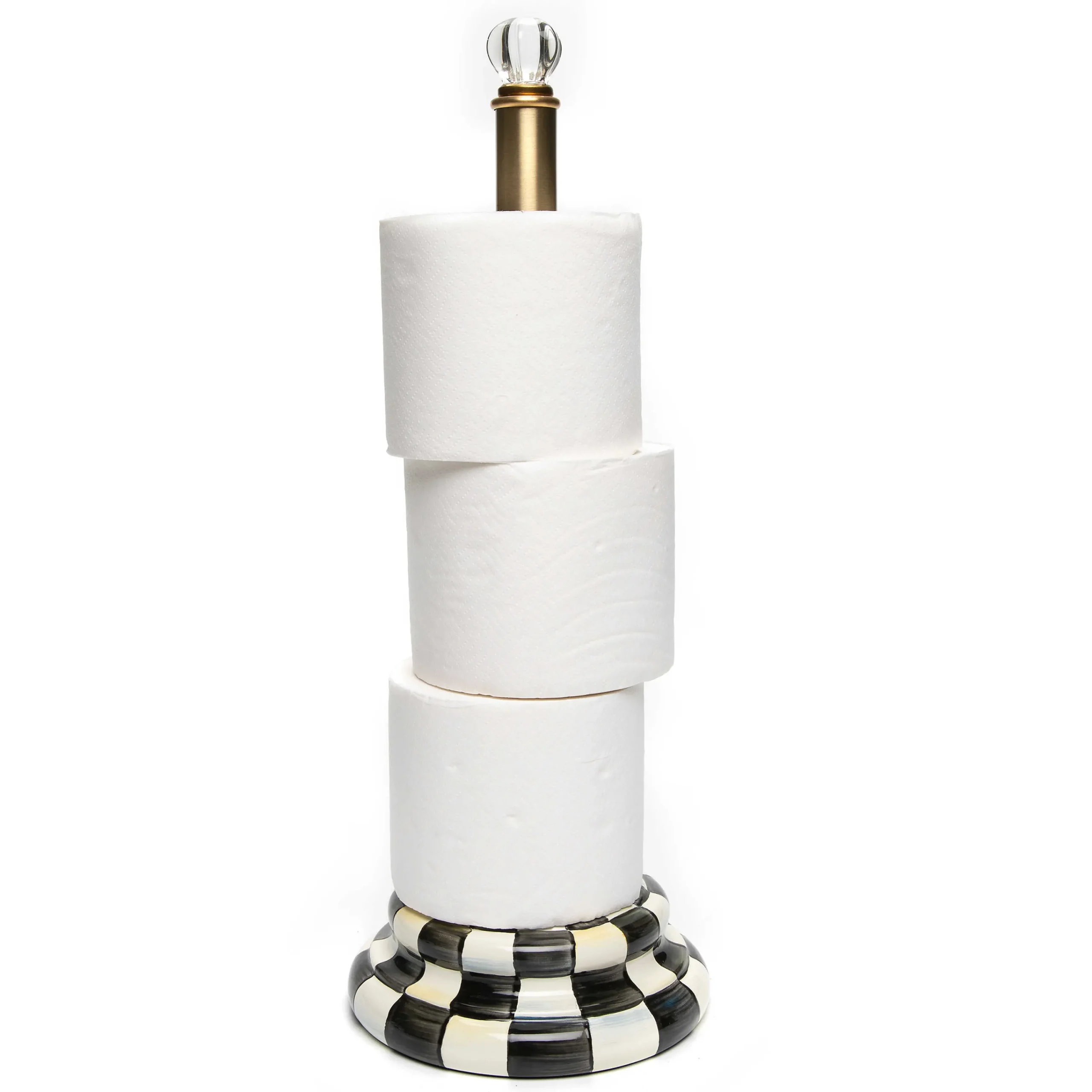 MacKenzie-Childs Courtly Check Toilet Tissue Storage| Bath & Bath Accessories