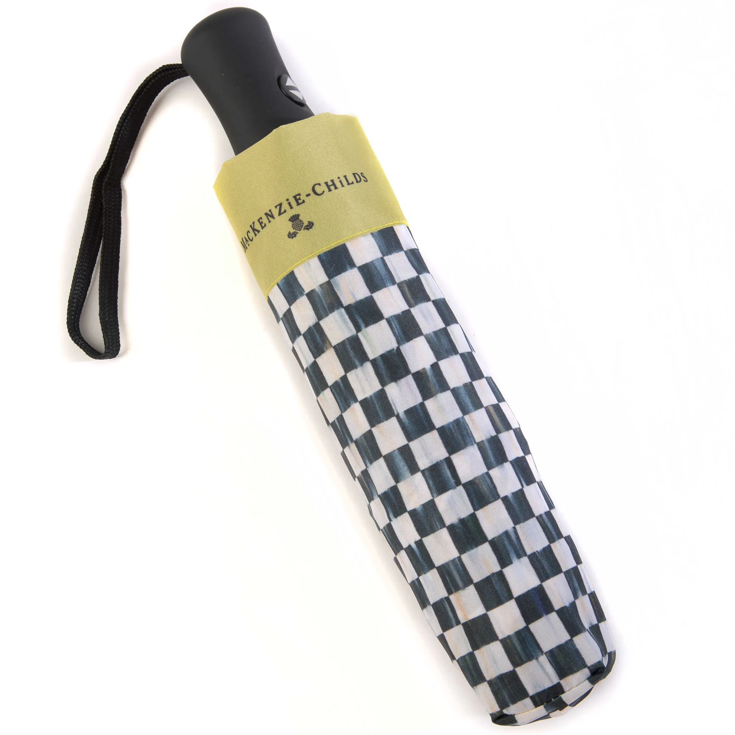 MacKenzie-Childs Courtly Check Travel Umbrella| Outdoor