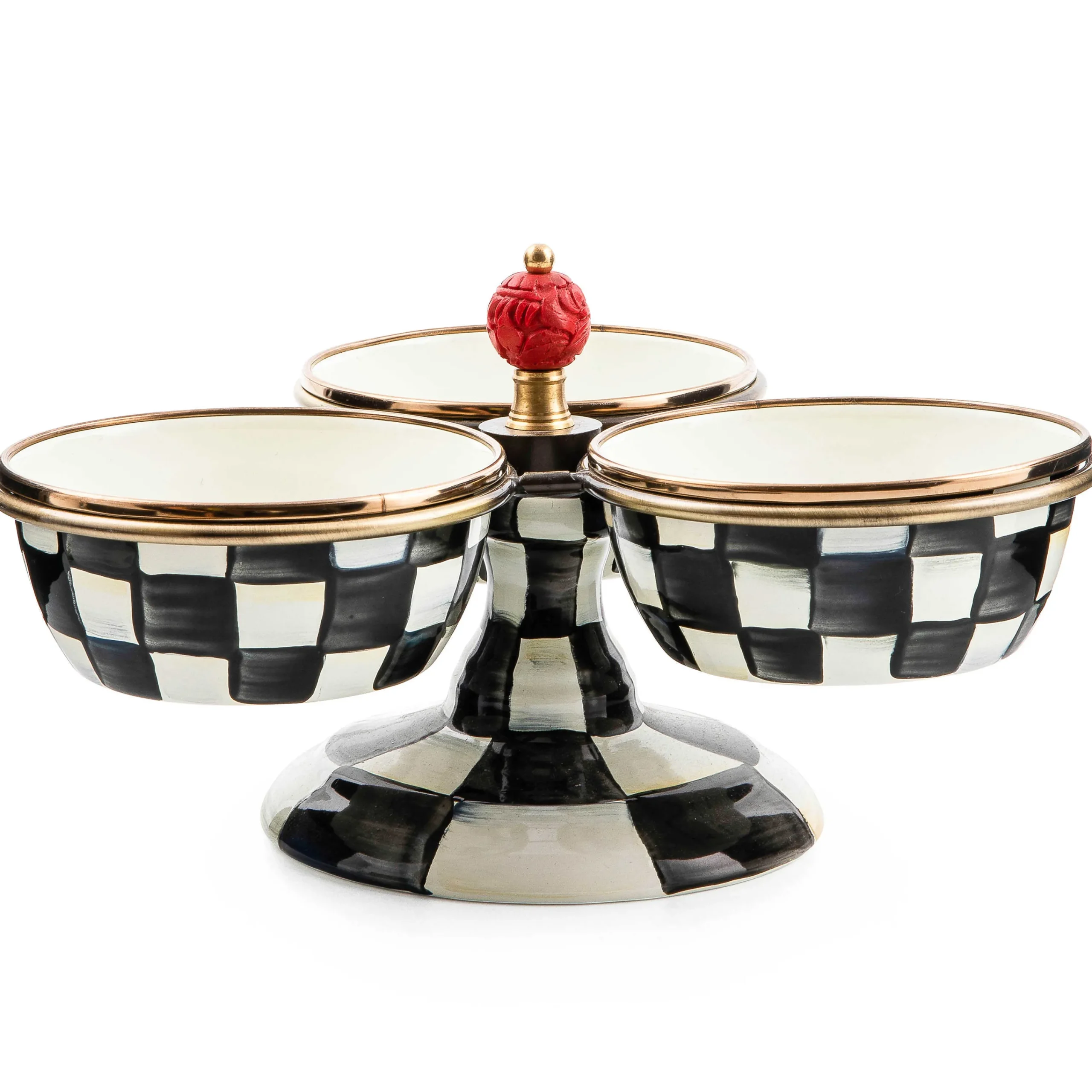 MacKenzie-Childs Courtly Check Triplicity| Bar Entertaining|Serveware