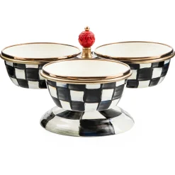 MacKenzie-Childs Courtly Check Triplicity| Bar Entertaining|Serveware