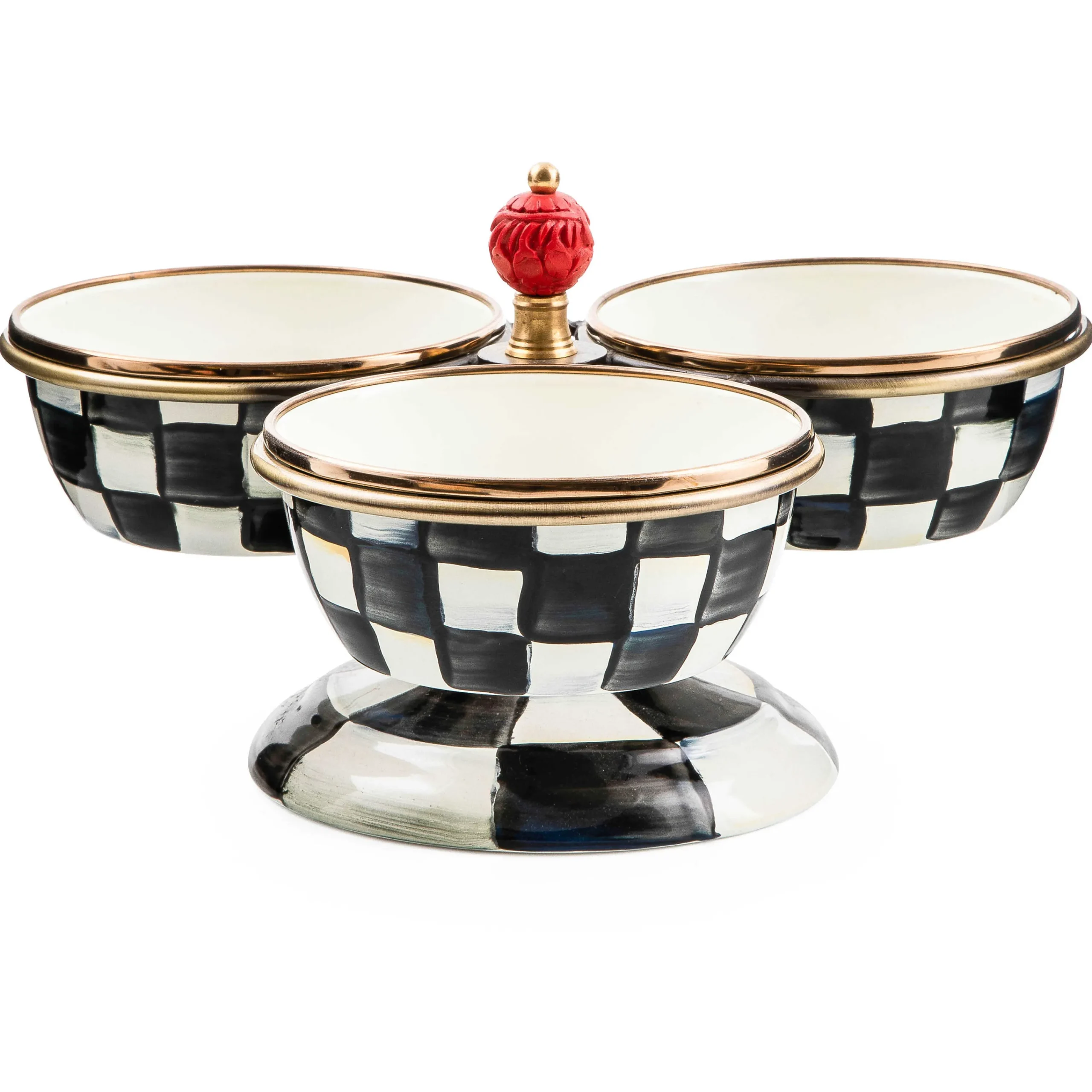 MacKenzie-Childs Courtly Check Triplicity| Bar Entertaining|Serveware