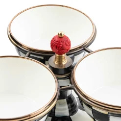 MacKenzie-Childs Courtly Check Triplicity| Bar Entertaining|Serveware