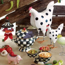MacKenzie-Childs Courtly Check Triplicity| Bar Entertaining|Serveware
