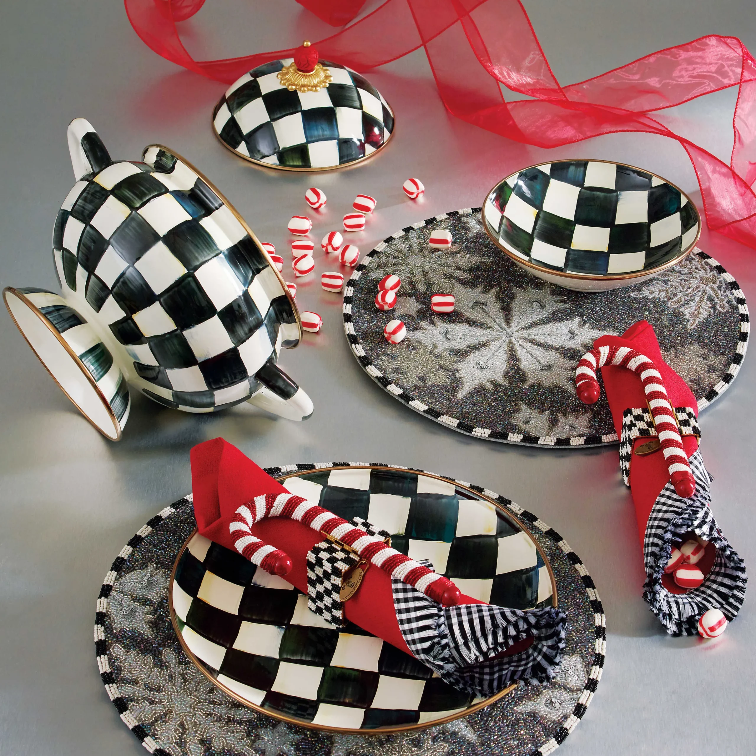 MacKenzie-Childs Courtly Check Tureen| Serveware