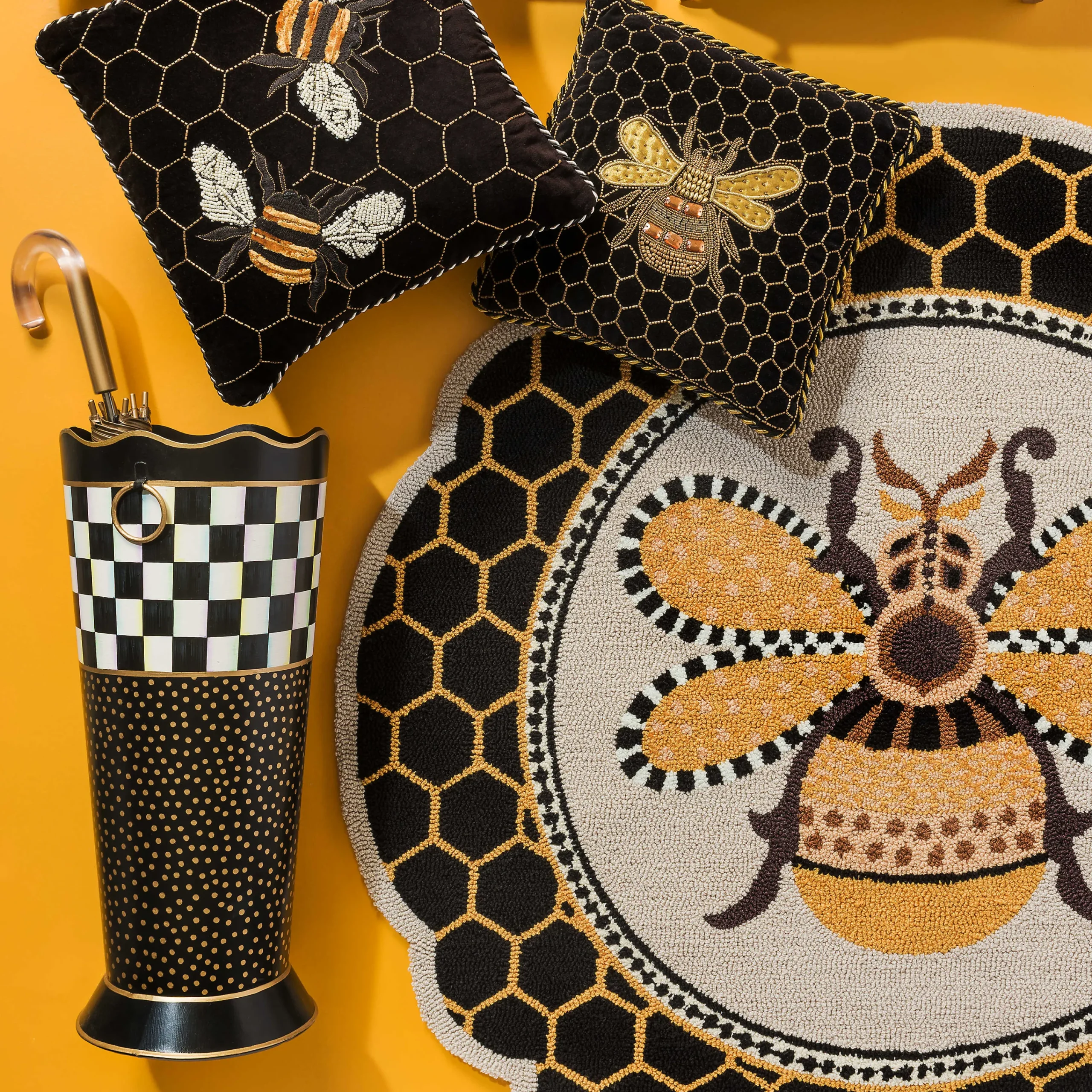 MacKenzie-Childs Courtly Check Umbrella Stand| Room Accents