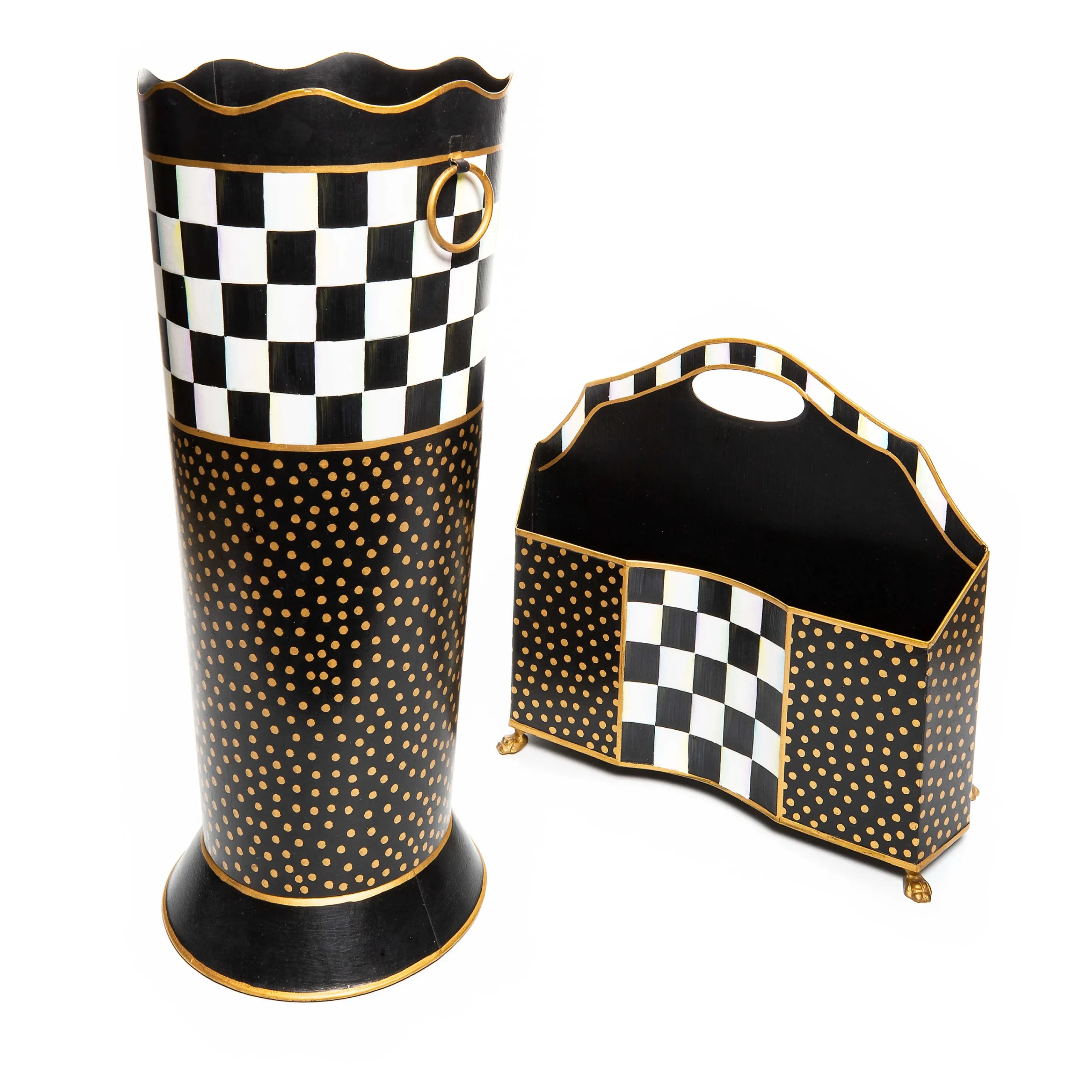MacKenzie-Childs Courtly Check Umbrella Stand| Room Accents