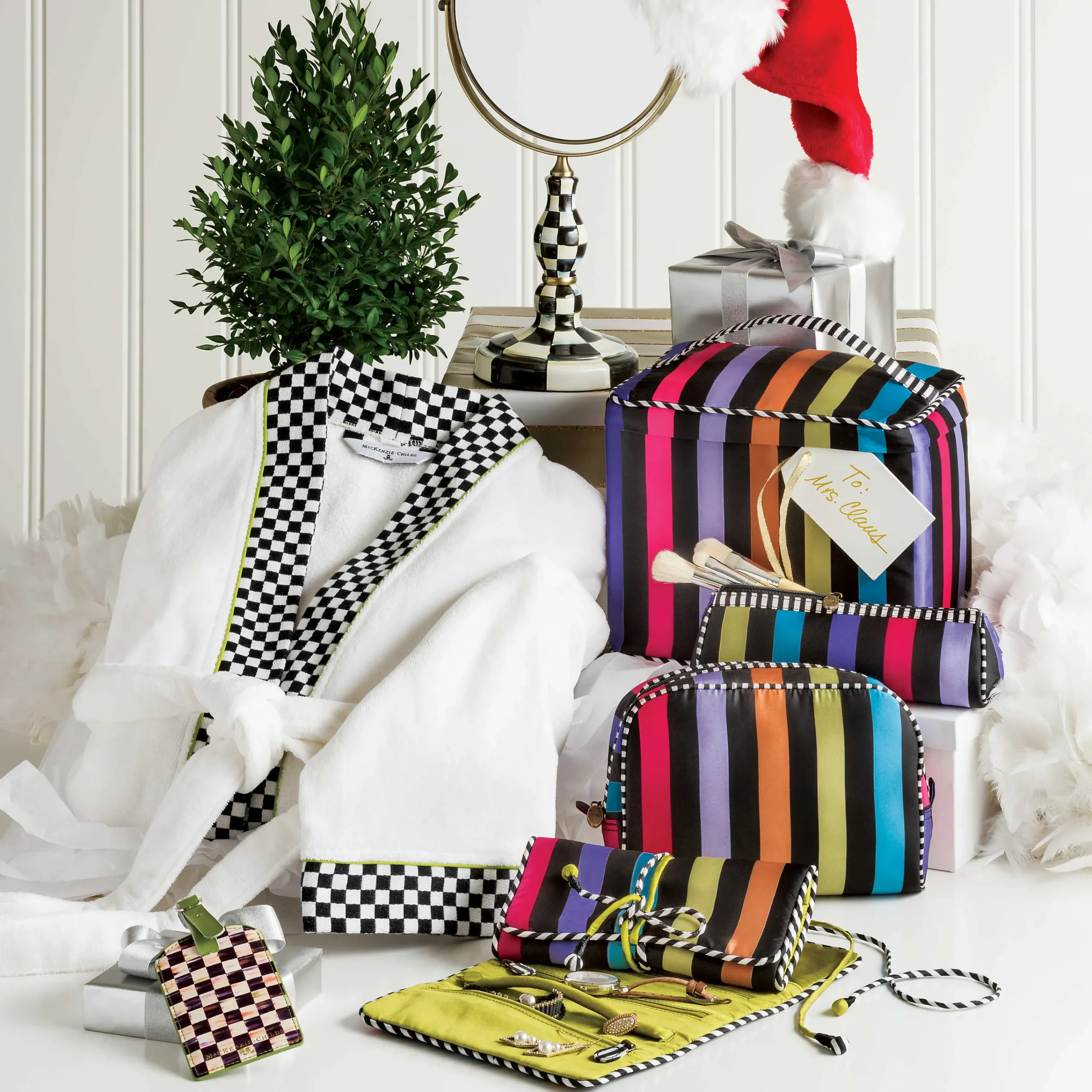 MacKenzie-Childs Courtly Check Vanity Mirror| Bath & Bath Accessories