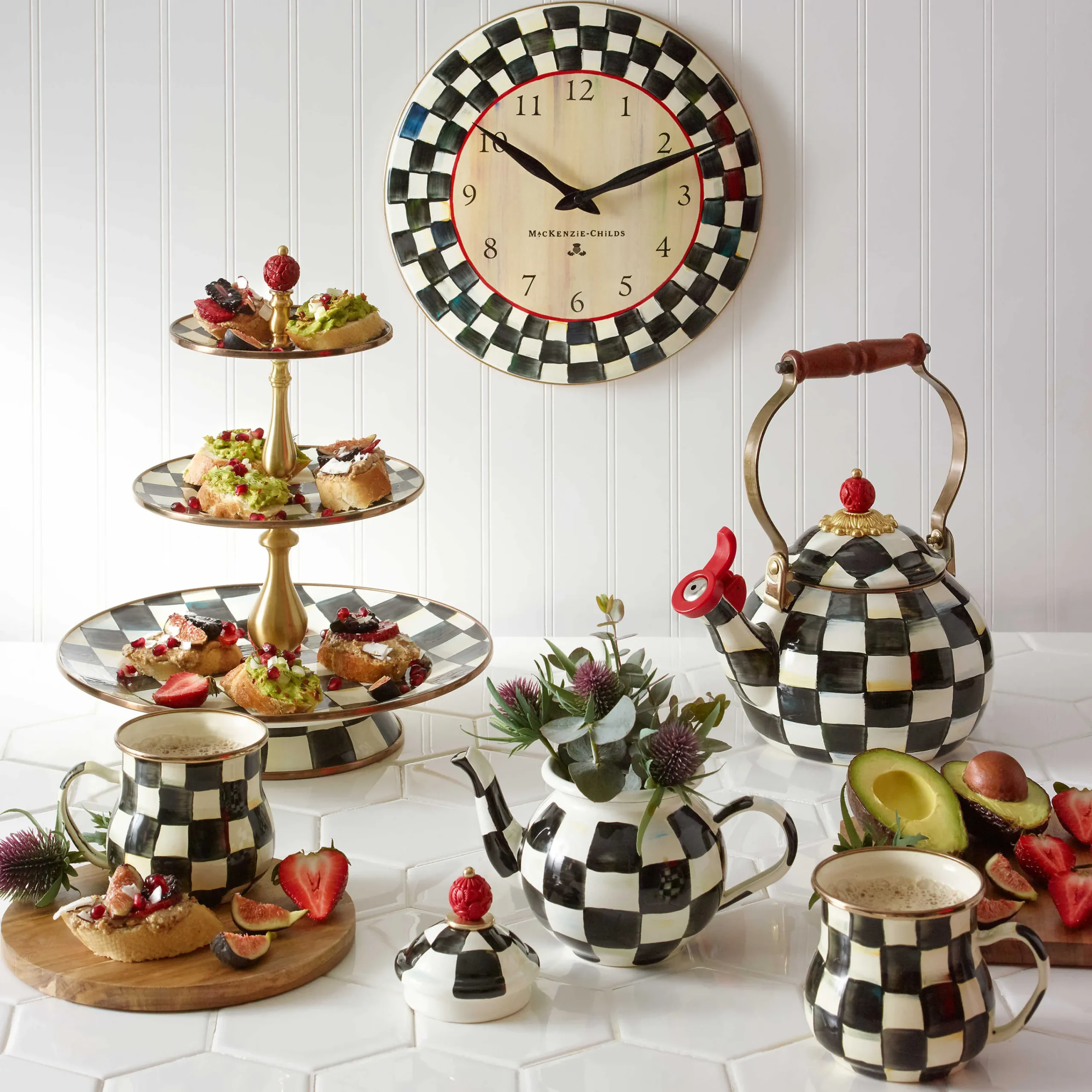 MacKenzie-Childs Courtly Check Wall Clock| Room Accents