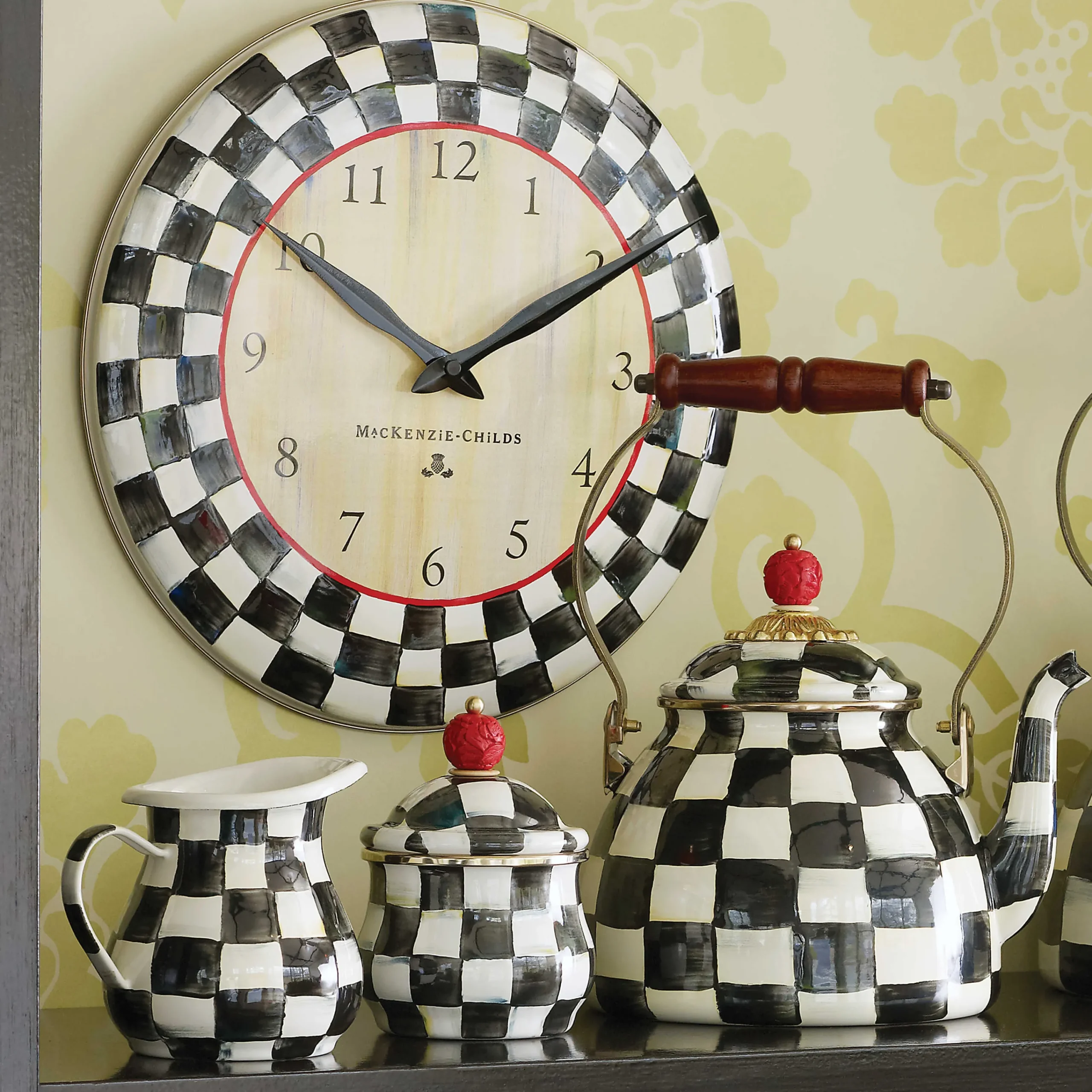 MacKenzie-Childs Courtly Check Wall Clock| Room Accents