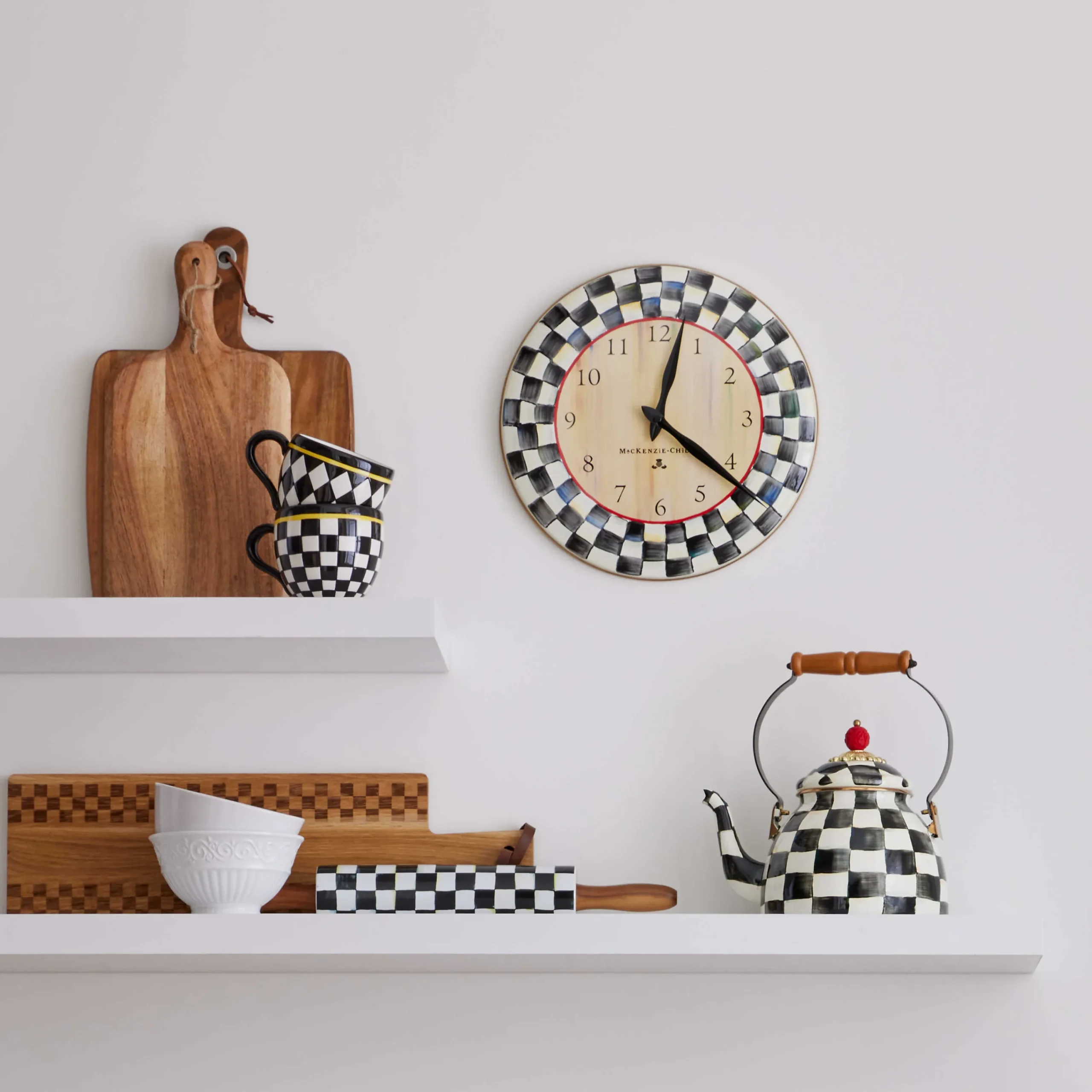 MacKenzie-Childs Courtly Check Wall Clock| Room Accents