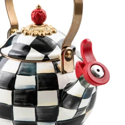 MacKenzie-Childs Courtly Check Whistling Tea Kettle| The Coffee Shop|Tea Kettles