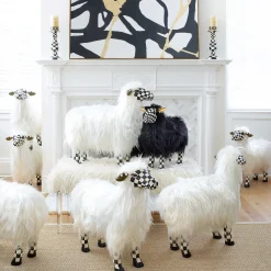 MacKenzie-Childs Courtly Check White Sheep - Large| Spring|Room Accents