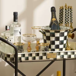 MacKenzie-Childs Courtly Check Wine Glass| Fall Entertaining|Drinkware