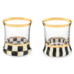 MacKenzie-Childs Courtly Check Wine Glass| Fall Entertaining|Drinkware