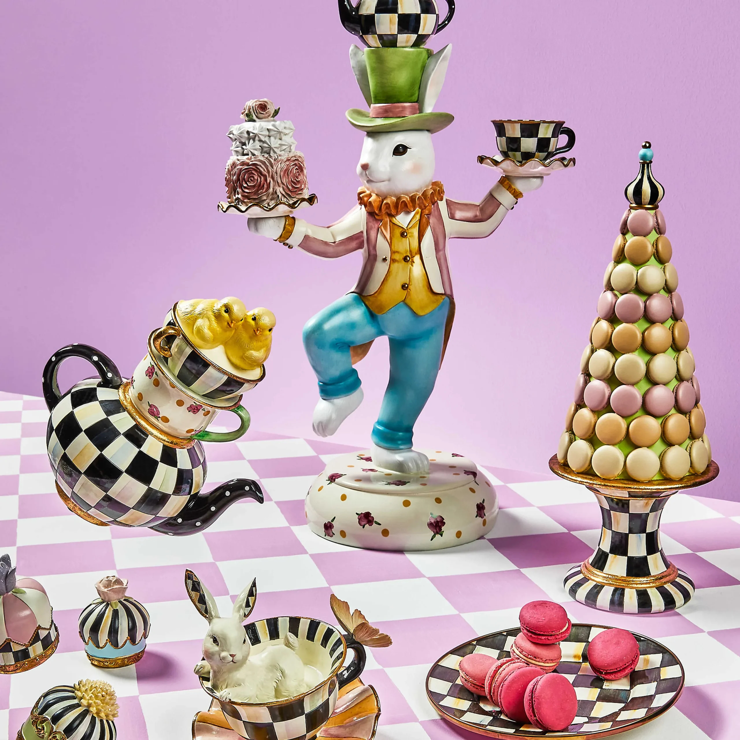 MacKenzie-Childs Courtly Chickatee Teapot| Easter|Spring