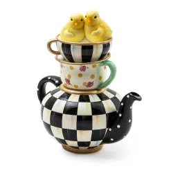 MacKenzie-Childs Courtly Chickatee Teapot| Easter|Spring