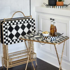 MacKenzie-Childs Courtly Cocktail Trays, Set of 4| Living Room|Bar Entertaining