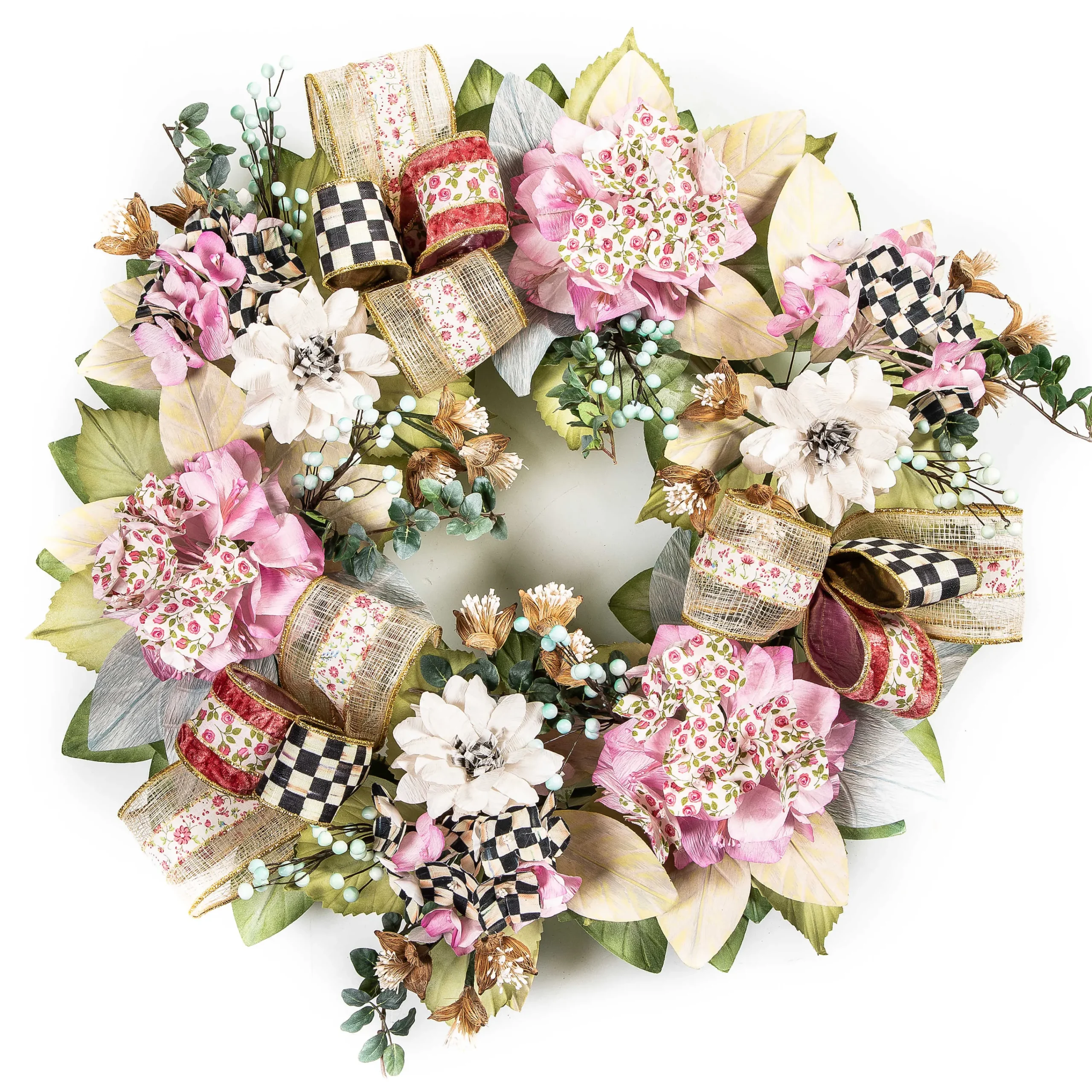MacKenzie-Childs Courtly Cottage Wreath| Spring|Greenery & Florals