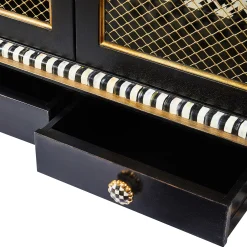 MacKenzie-Childs Courtly Criss-Cross Cabinet| Storage Furniture|Dining Room & Kitchen