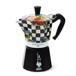 MacKenzie-Childs Courtly Flower Market 6 Cup Moka Pot| The Coffee Shop|Fall Entertaining
