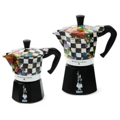 MacKenzie-Childs Courtly Flower Market 6 Cup Moka Pot| The Coffee Shop|Fall Entertaining