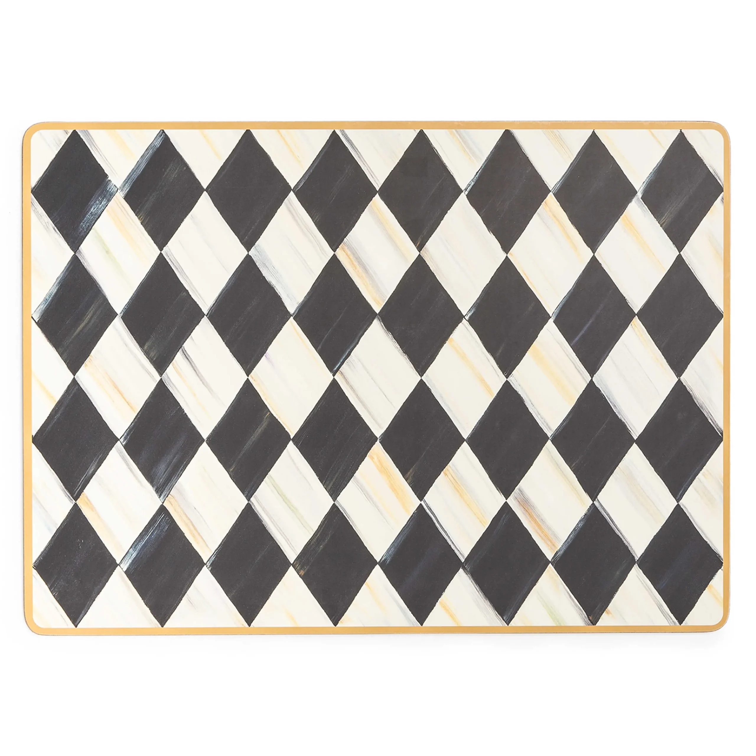 MacKenzie-Childs Courtly Harlequin Cork Back Placemats, Set of 4| Table Accessories|Kitchen & Table Linens