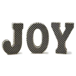 MacKenzie-Childs Courtly Joy Fabric Letter Blocks| Holiday|Room Accents