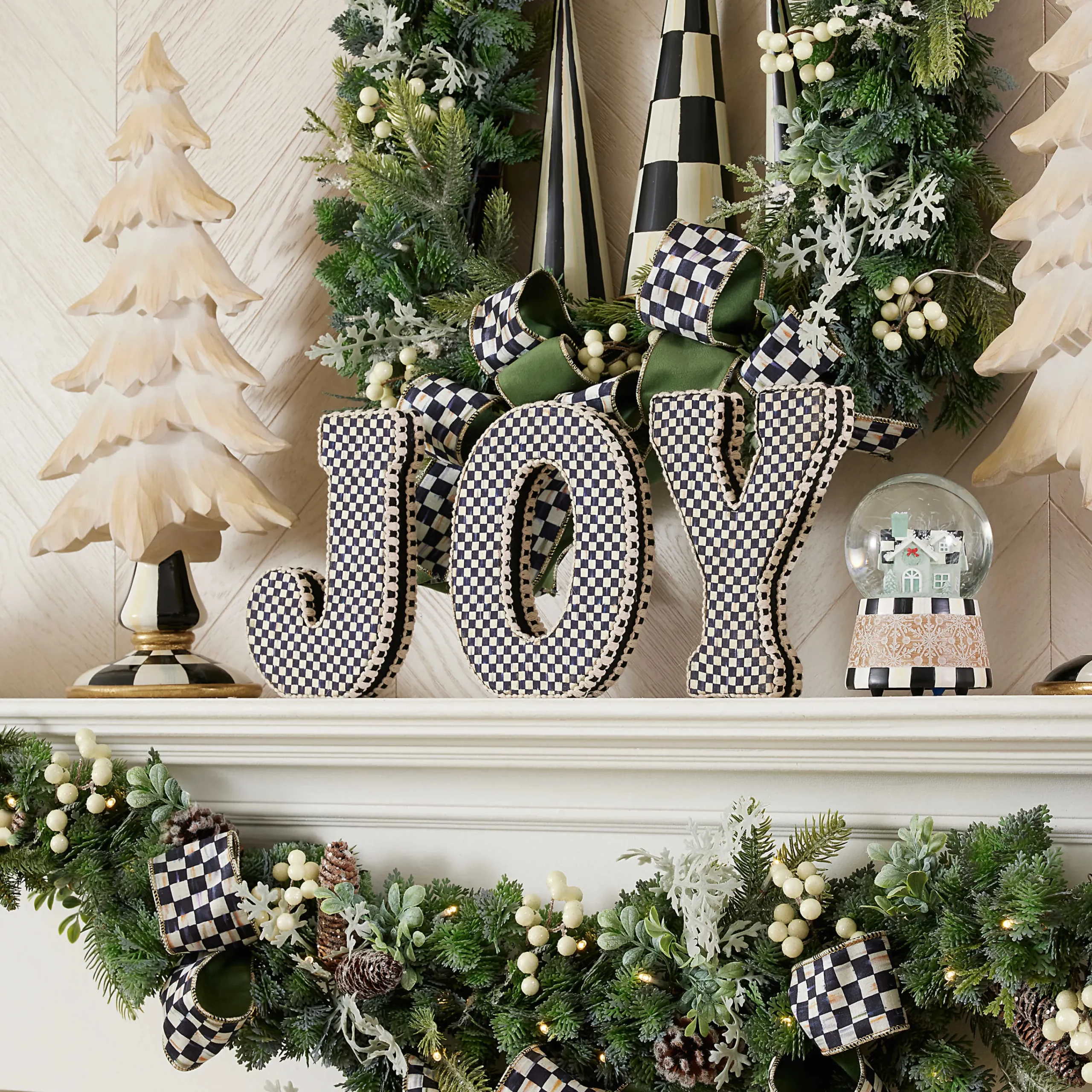 MacKenzie-Childs Courtly Joy Fabric Letter Blocks| Holiday|Room Accents