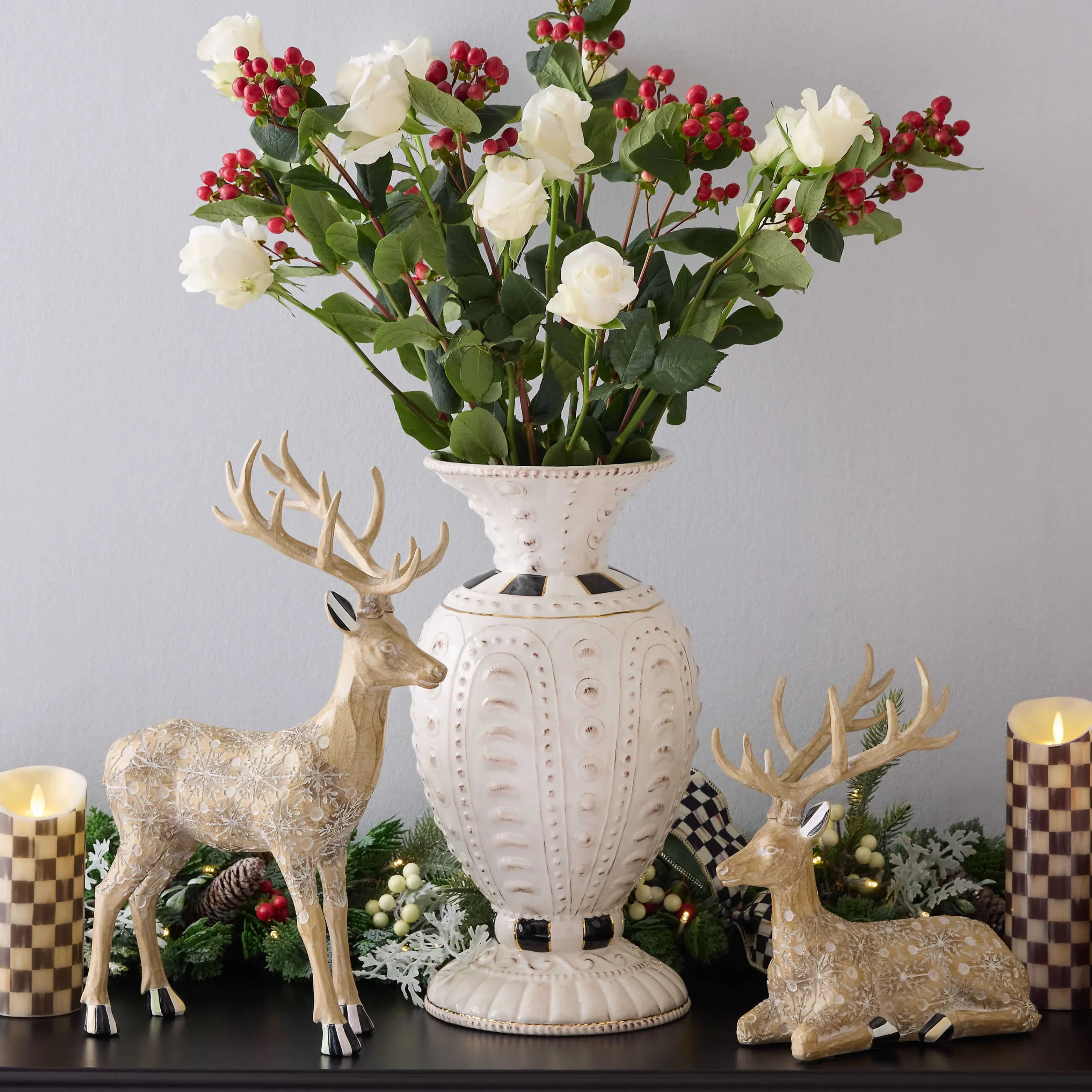 MacKenzie-Childs Courtly Large Ceramic Vase| Room Accents