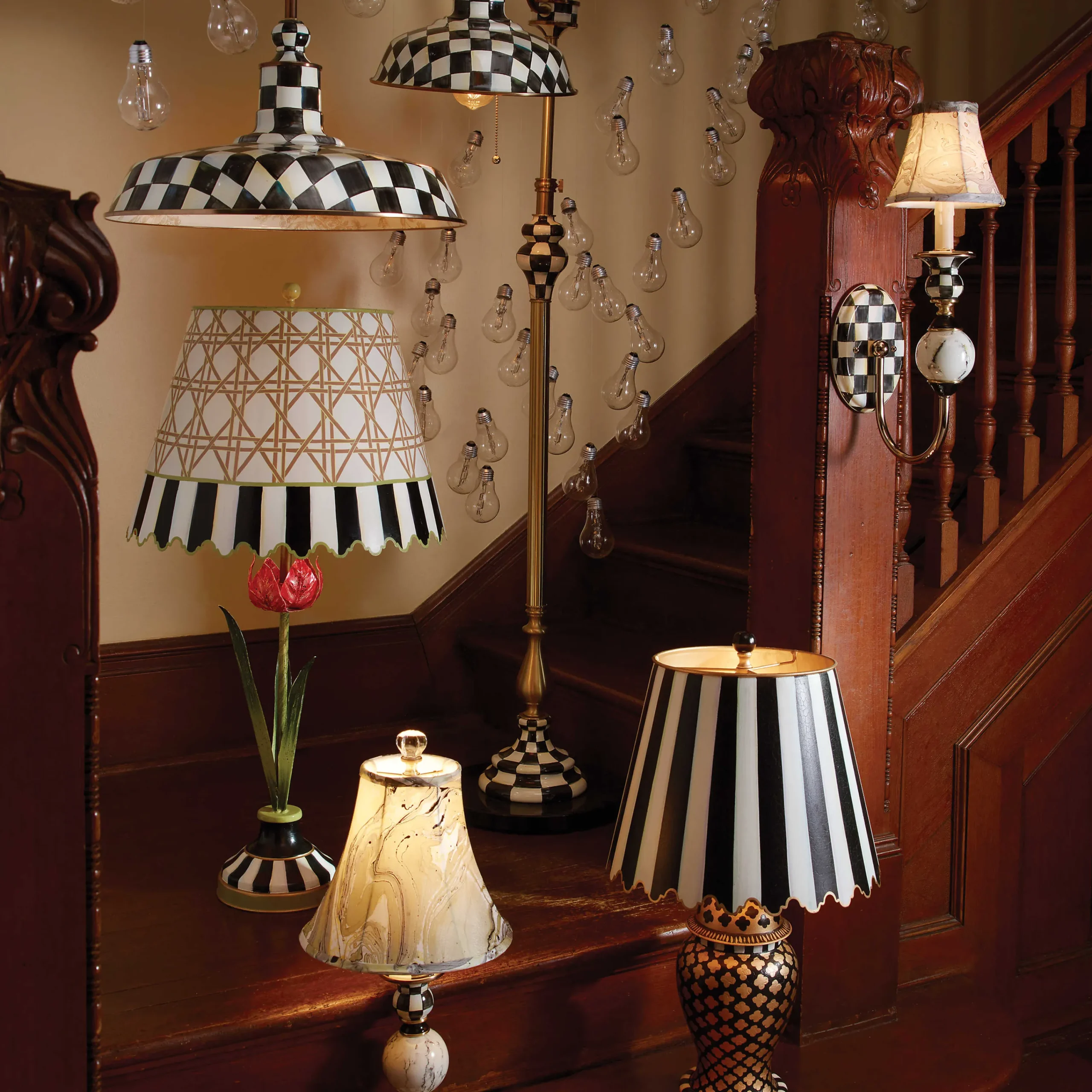 MacKenzie-Childs Courtly Palazzo Candlestick Lamp| Room Accents|Lighting