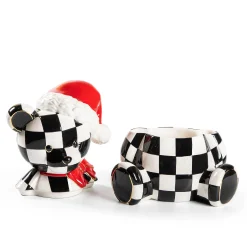 MacKenzie-Childs Courtly Santa Bear Cookie Jar| Holiday|Kitchen Storage & Organization