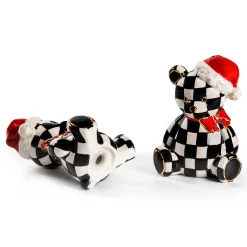 MacKenzie-Childs Courtly Santa Bear Salt Pepper Set| Table Accessories|Serveware