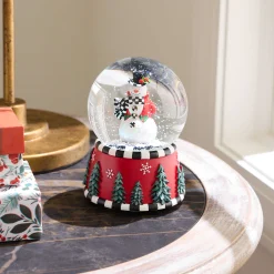 MacKenzie-Childs Courtly Snowman Snow Globe| Room Accents