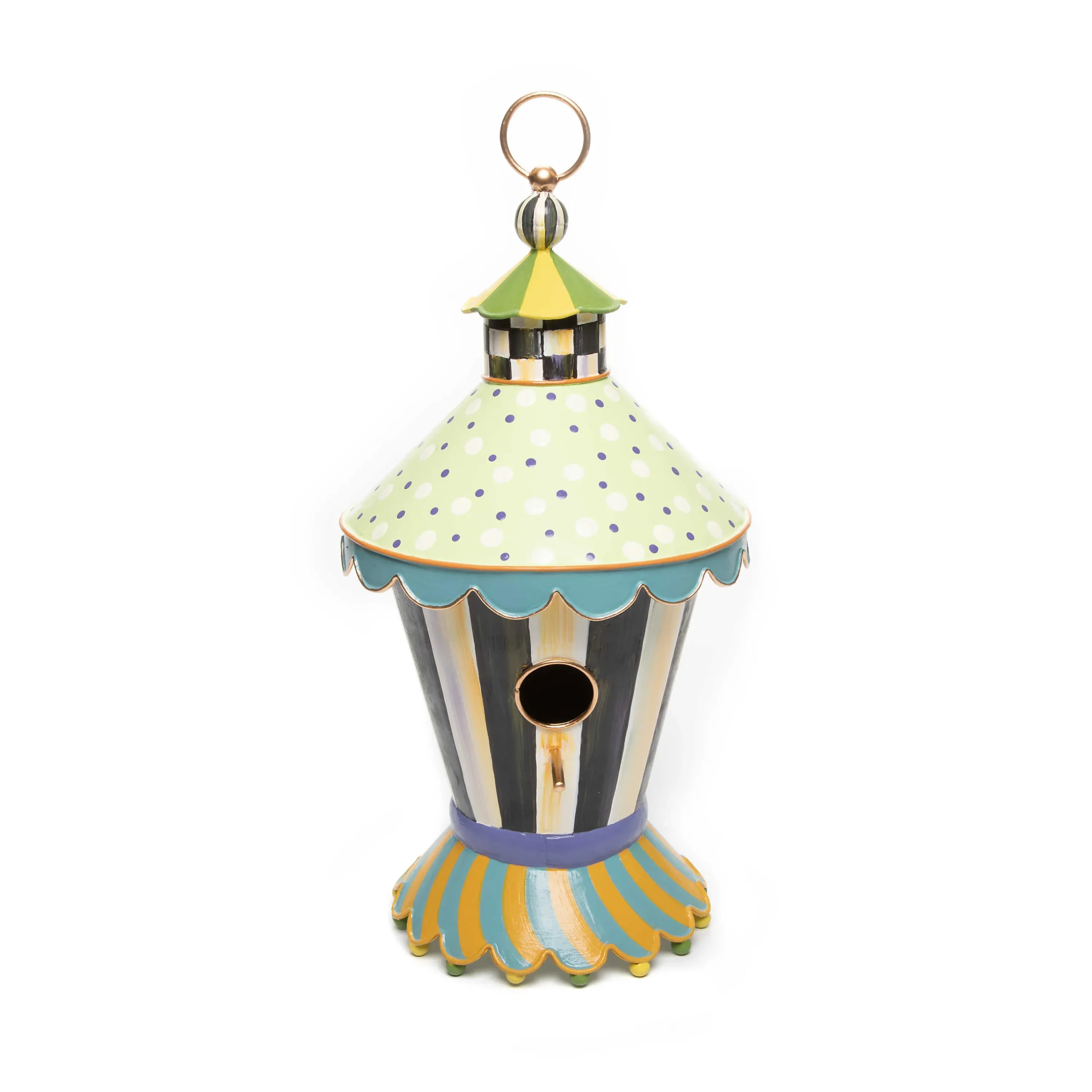 MacKenzie-Childs Courtly Stripe Birdhouse| Spring|Outdoor