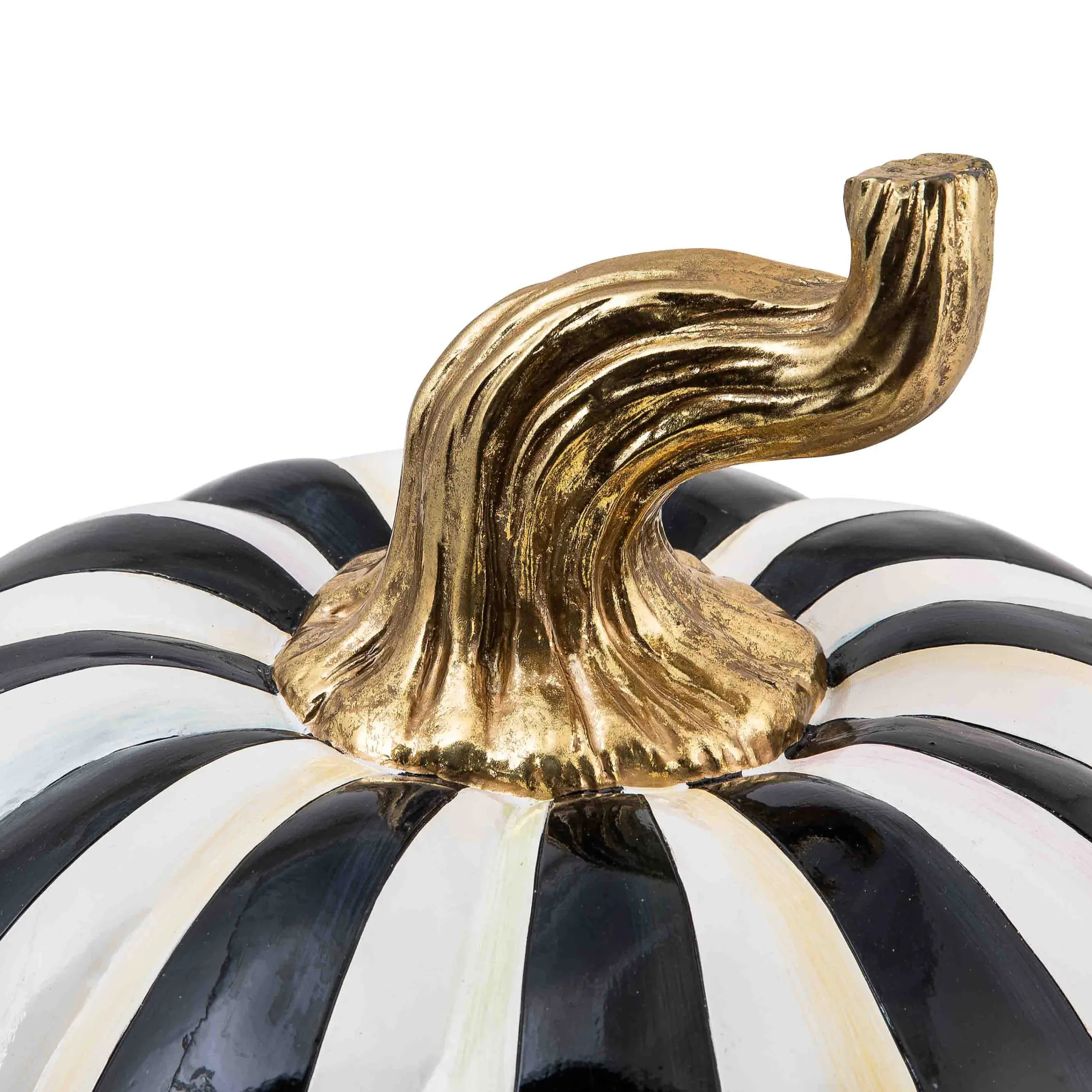 MacKenzie-Childs Courtly Stripe Glossy Large Pumpkin| Pumpkins|The Halloween Shop