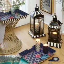 MacKenzie-Childs Courtly Stripe Large Candle Lantern| Spring|The Fall Shop