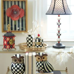 MacKenzie-Childs Courtly Stripe Owl| The Halloween Shop|The Fall Shop