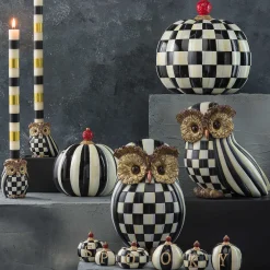 MacKenzie-Childs Courtly Stripe Owl| The Halloween Shop|The Fall Shop