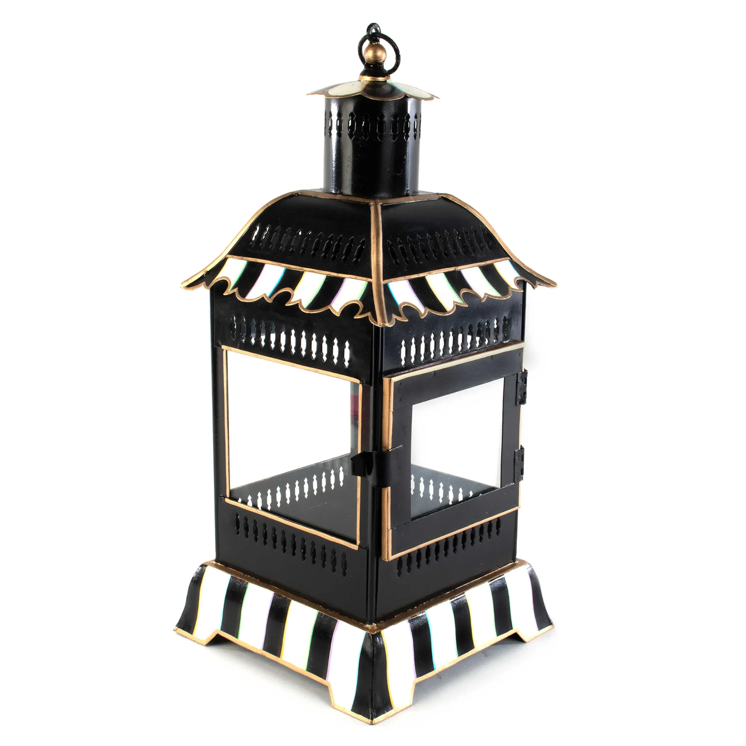 MacKenzie-Childs Courtly Stripe Small Candle Lantern| Spring|The Fall Shop