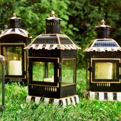MacKenzie-Childs Courtly Stripe Small Candle Lantern| Spring|The Fall Shop
