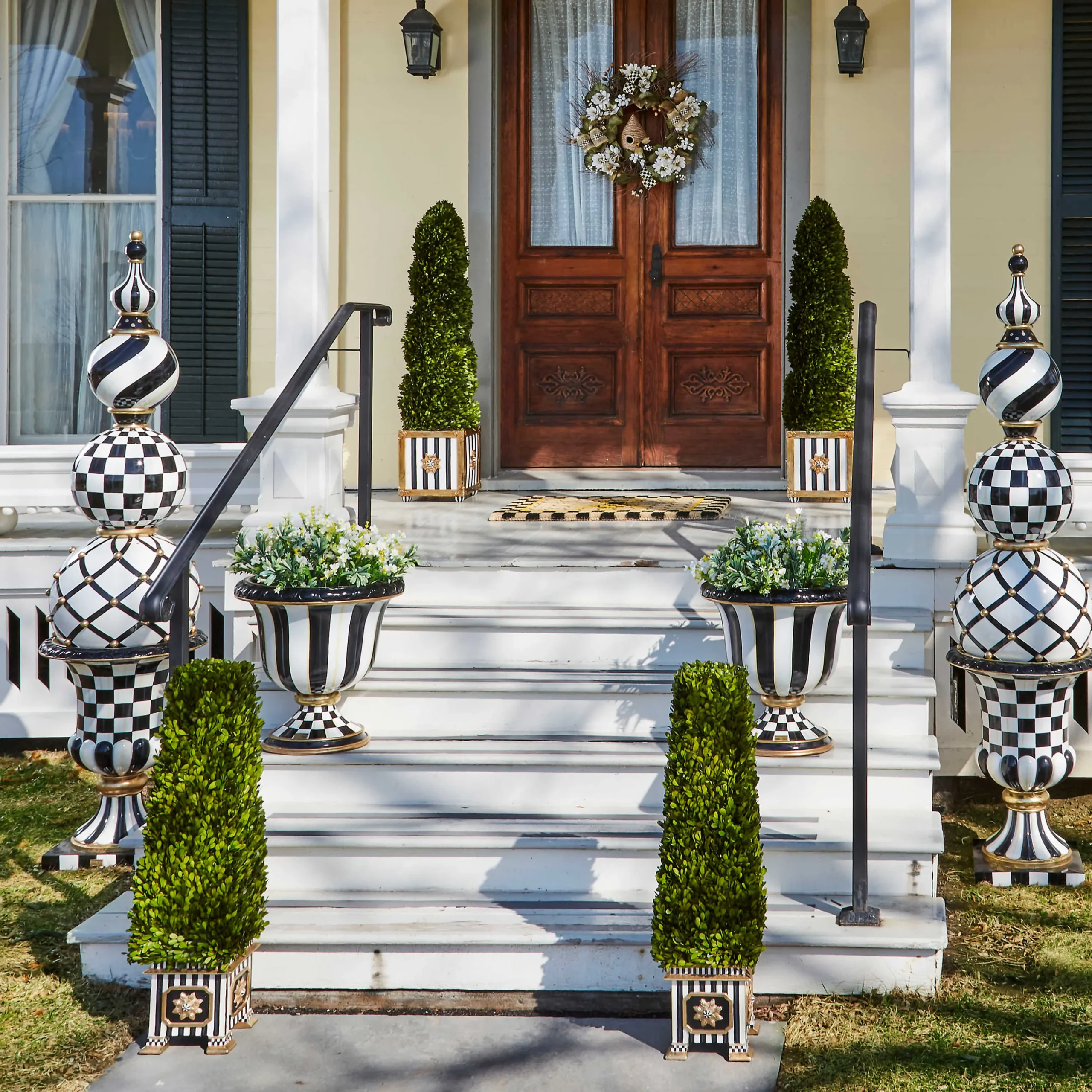MacKenzie-Childs Courtly Stripe Urn| Spring|The Fall Shop
