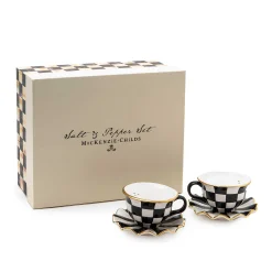 MacKenzie-Childs Courtly Teacup Salt Pepper Set| Table Accessories|Serveware