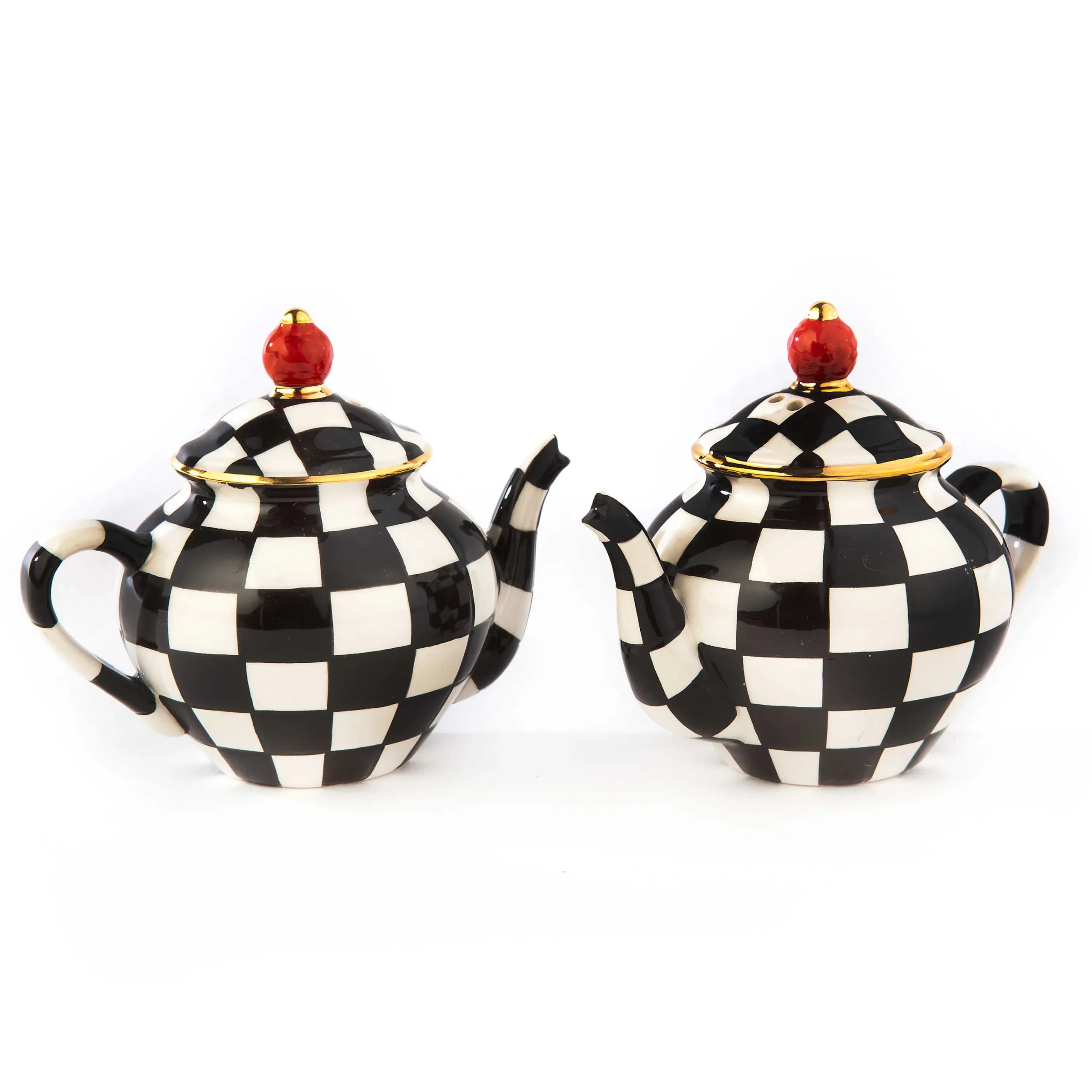 MacKenzie-Childs Courtly Teapot Salt Pepper Set| Table Accessories