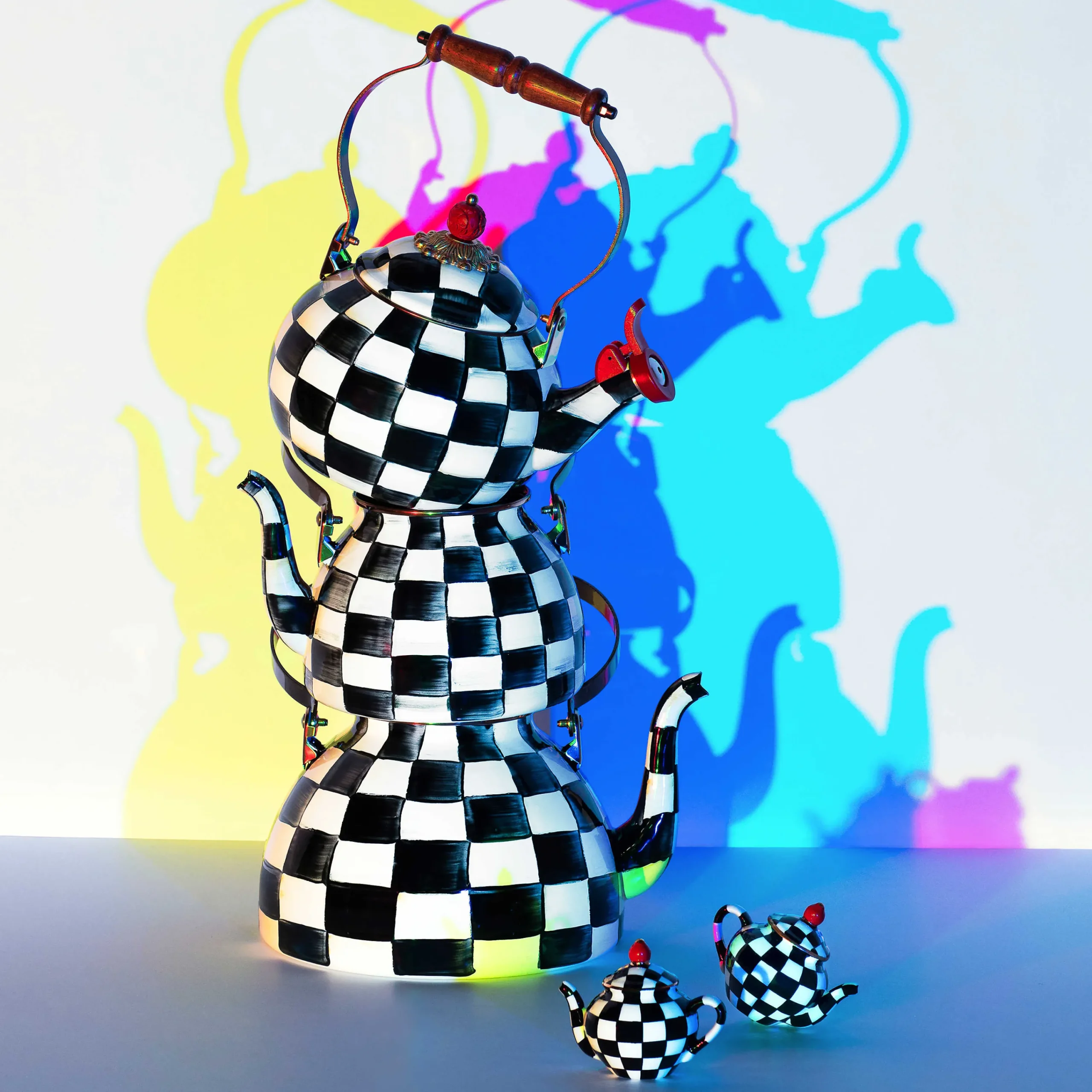 MacKenzie-Childs Courtly Teapot Salt Pepper Set| Table Accessories